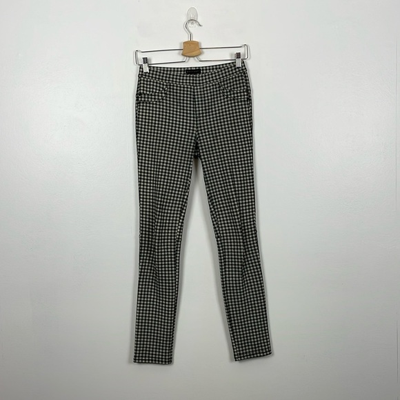 Sanctuary Checked Skinny Legging Pant Womens Small Fax Pocket Stretch Pull-on - Picture 1 of 10